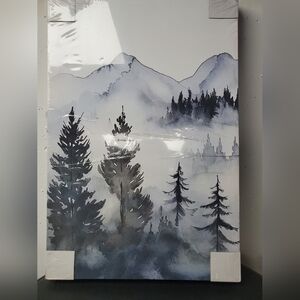 3pc Serene Mountain Landscape Canvas Art NWT